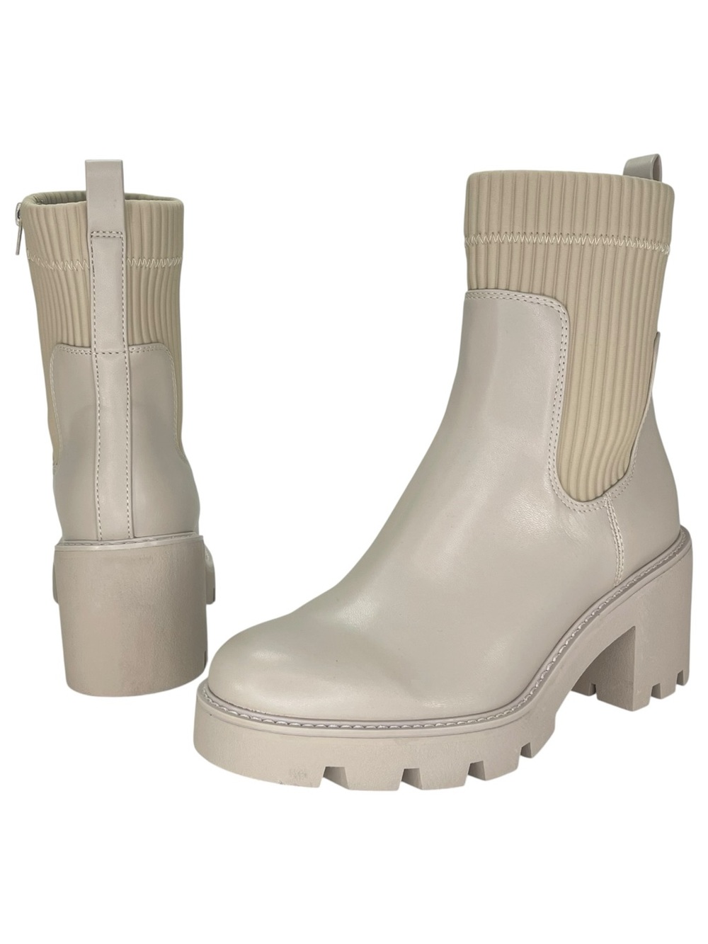 Bar III Versuz Ivory Faux Leather Womens High Too Ankle Boots Size 10M - Picture 10 of 13
